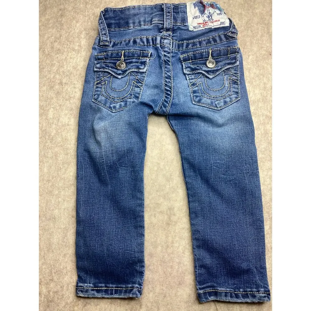 True Religion adjustable denim blue jeans size 2T
